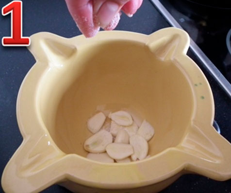 dientes de ajo alioli